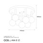 Opviq Even - 11755 Lámpara de araña de metal y cristal